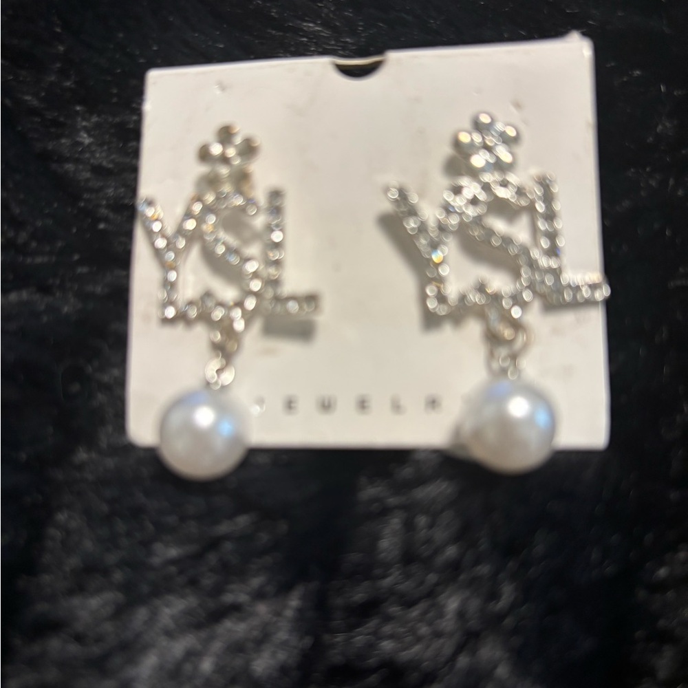YSL Pearl Drop Earrings